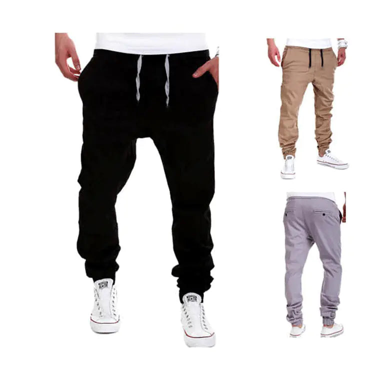 Men's Elastic Tether Sports Pants - European & American Style
