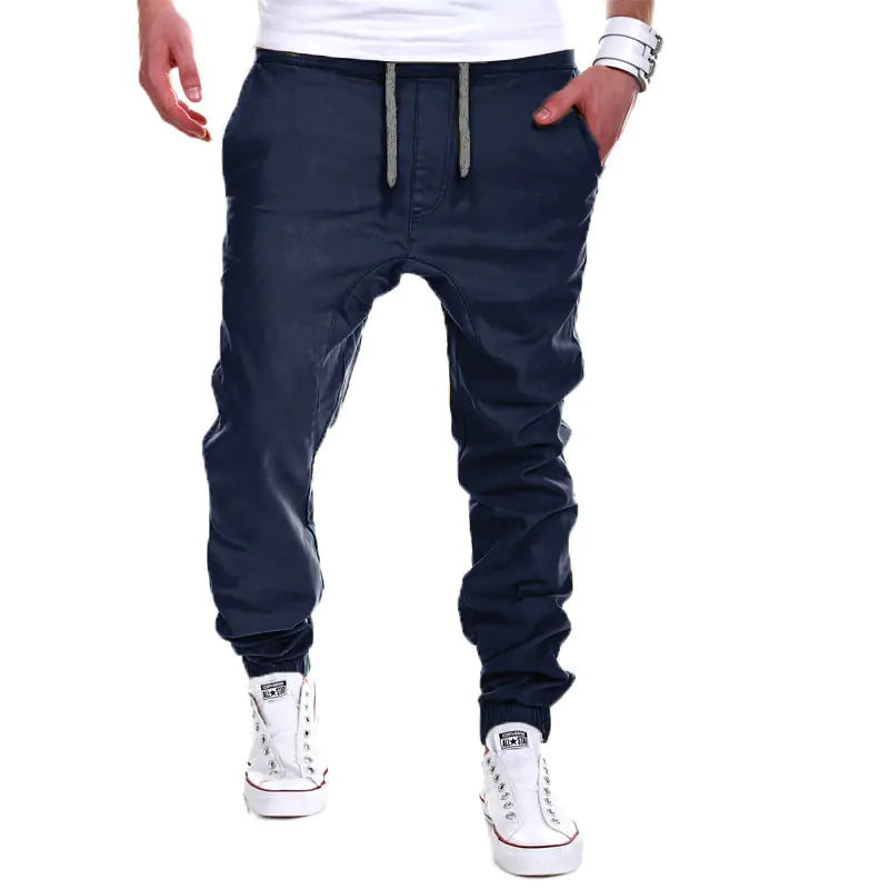 Men's Elastic Tether Sports Pants - European & American Style