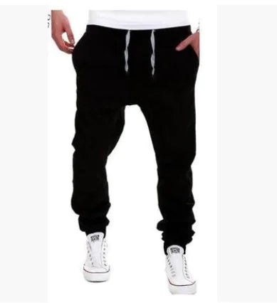 Men's Elastic Tether Sports Pants - European & American Style