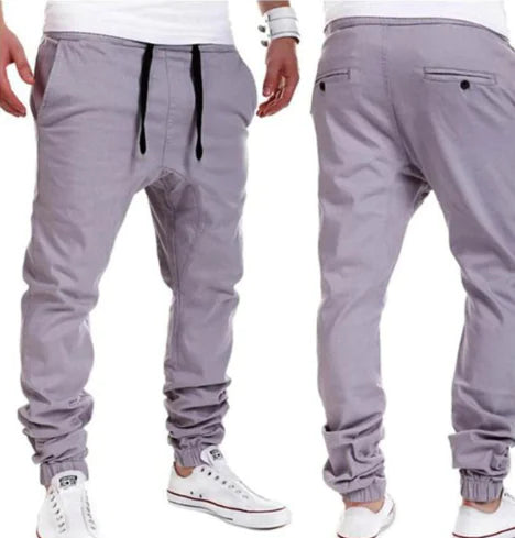 Men's Elastic Tether Sports Pants - European & American Style